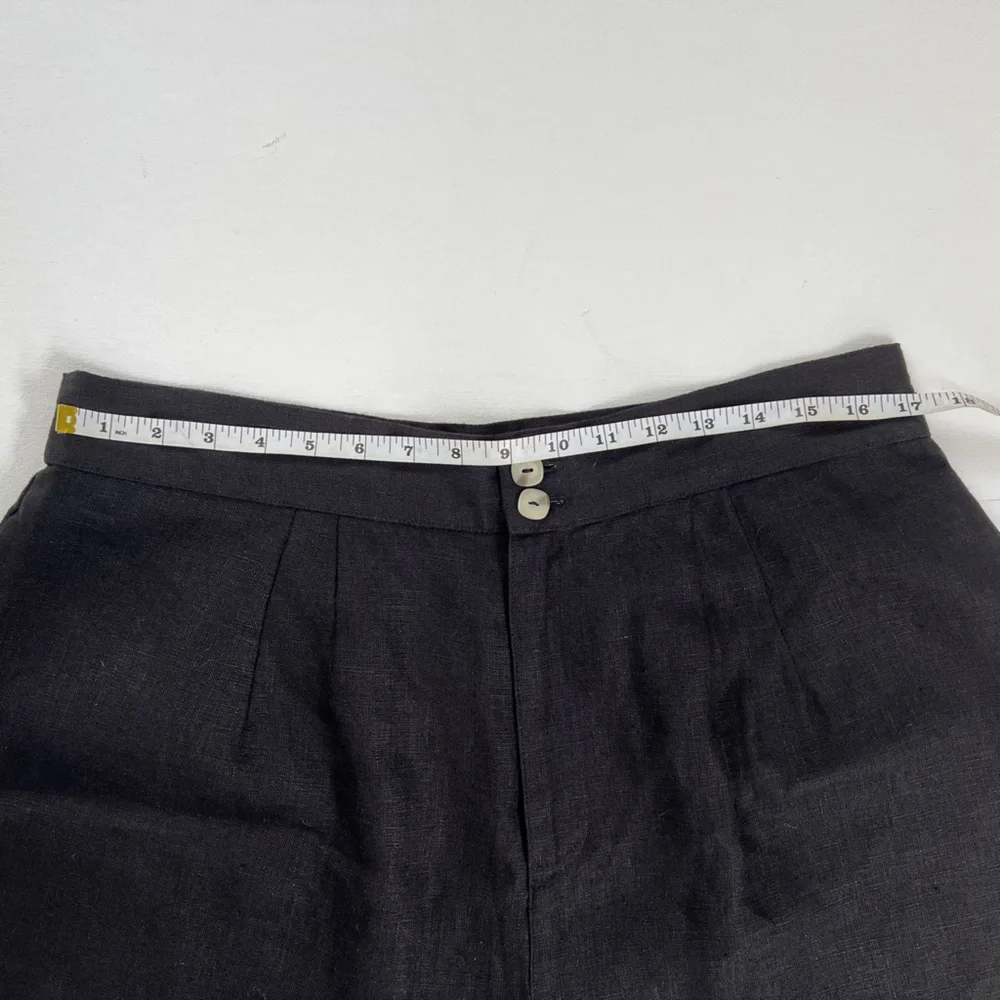 New Selva Negra Rita Barrel Pant 100% Linen Size 14 Black - Picture 5 of 16